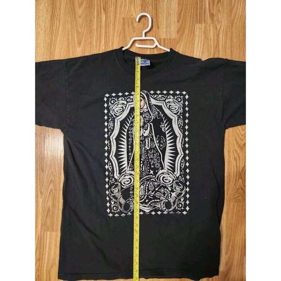 THESSH La Guadalupana Black T-Shirt XXL Mary Praying Hands - Picture 7 of 8
